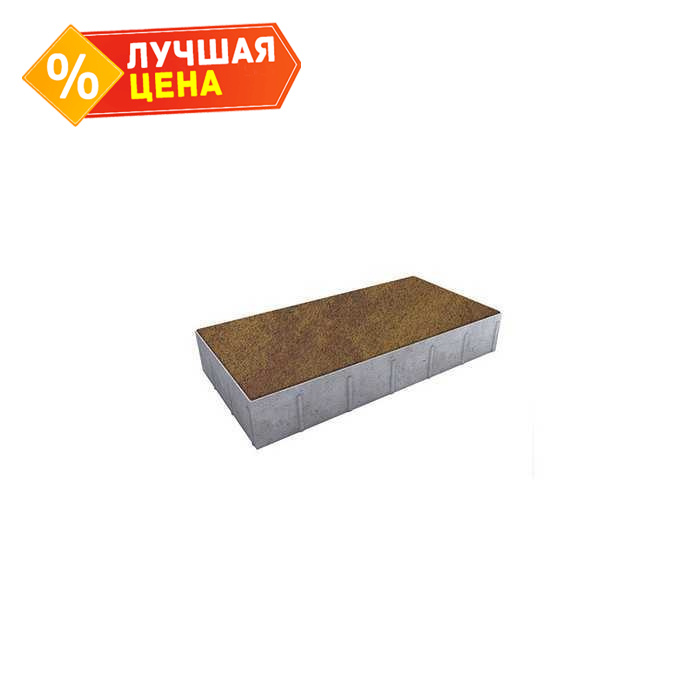 Плитка тротуарная Прямоугольник (Ла-Линия) В.5.П.10 Листопад гранит Осень 600х300х100 мм
