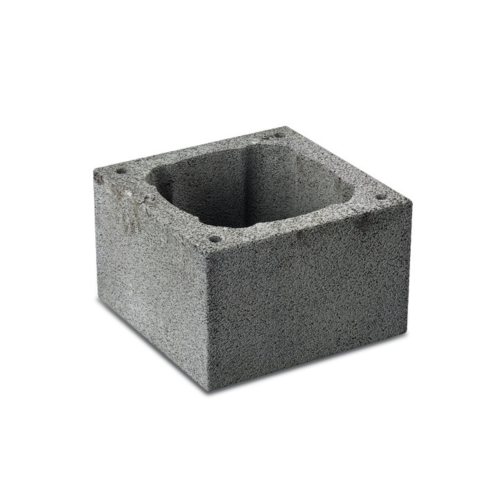 Блок керамзитобетонный пустотелый дымоходный  380х380х240 мм