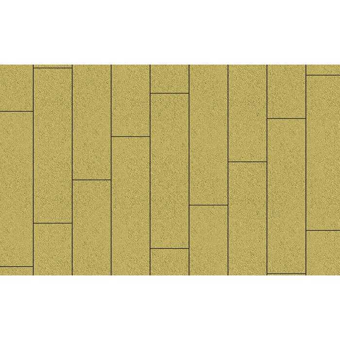 Плитка тротуарная Прямоугольник (Ла-Линия) В.11.П.10 гладкий желтый 400х100х100 мм